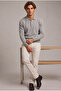 Men's Daily Comfort Acrylic Gray Sweater - 3