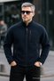Navy Blue Color Full Zipper 3 Pocket Fleece - 6