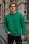 Men's Crew Neck Casual Green Sweatshirt - 4