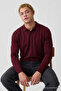 Men's Stylish Wide-Fit Knitted Burgundy Sweater - 3
