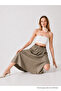Women's Comfortable Mink Long Skirt with Elastic Waist - 5