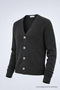 Women's V-Neck Buttoned Loose Smoked Knitwear Sweater - 7