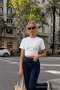 Women's Crew Neck White Crop T-Shirt - 3