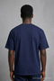 Men's Short Sleeve Summer Navy Blue Oversized T-Shirt - 5
