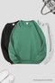 Unisex 3-Piece Grimelange Black Crew Neck Oversize Sweatshirt Pack