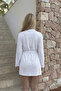 Women's Soft White Kimono with Belt, Pack of Cotton - 5