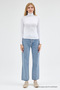 Women's Ultra Soft Turtleneck White Blouse - 6