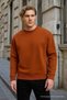 Men's Crew Neck Casual Cinnamon Sweatshirt - 3