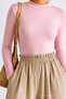 Women's Bodycone Crop Long Sleeve Pink Blouse - 5
