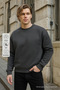 Men's Crew Neck Casual Smoked Sweatshirt