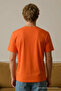 Men's Short Sleeve Comfortable Cotton Orange T-Shirt - 6