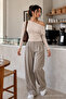 Beige Color Slim Fit Women's Basic Blouse - 4