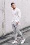 Men's Half Pat Winter Knitwear White Sweater - 5
