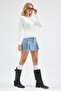 Women's Ultra Soft Boat Neck White Blouse - 5