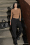 Women's Long Sleeve Tight-Fitting Coffee Crop T-Shirt - 5