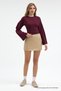 Damen Basic-Bluse mit weiten Ärmeln in Burgunderrot - 3