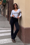 Women's Spanish Flare Casual Black Leggings - 4