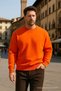 Unisex Winter Comfortable Long Orange Loose Sweater - 5