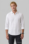Men's Long Sleeve Comfortable White Muslin Shirt - 2