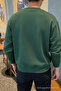 Men's Tiger Printed Loose Fit Red Green Sweatshirt - 5