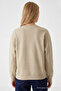 Women's Chest Lettering Printed Cream Sweatshirt - 5