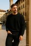 Unisex Winter Comfortable Long Black Loose Sweater - 7