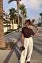 Women's Casual Slim Basic Coffee Blouse