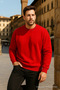Unisex Winter Comfortable Long Red Loose Sweater - 4