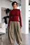 Women's Half-Throat Slim Basic 3-Piece Blouse - 4