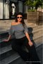 Women's Daily Casual Slim Fit Smoked Crop Blouse - 3