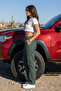 Women's Casual Summer Khaki Linen Trousers - 4