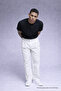 Men's Loose-Fit White Baggy Trousers - 4