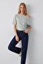 Women's Off-Shoulder Short Sleeve Gray Blouse - 3