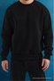 Men's Crew Neck Casual Black Sweatshirt - 6