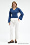 Women's V-Neck Long Sleeve Tight 3-Piece Blouse - 7