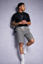 Men's Comfort Fit Above Knee Gray Shorts - 4