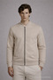 Men's Casual Double Pocket Cream College Jacket