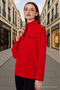 Women's Red Fleece Half Zipper Outdoor Fleece Jacket Tactical Flecee - 6
