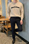 Live in Love Printed Cotton Men's Cream Sweatshirt - 3