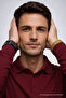 Men's Winter Comfortable Polo Neck Burgundy Sweater - 6