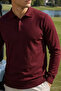Men's Molded Knitted Urban Burgundy Sweater - 5
