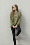 Women's Star Europe Printed Khaki Sweatshirt - 4