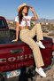 Women's Casual Summer Cream Linen Pants - 3