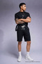 Men's Comfort Fit Above Knee Black Shorts - 2