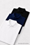 Men's Cotton Casual 3-Piece Polo Collar T-Shirt