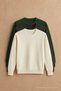 Herren Basic 3-teiliger Strickpullover mit Rundhalsausschnitt