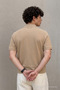 Men's Classic Cream Polo Neck T-Shirt - 3