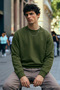Men's Medium Soft Khaki Sweatshirt - 2