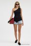 Women's Off-Shoulder Black Asymmetrical Blouse - 4