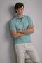 Men's Striped Comfortable Mint Polo Collar T-Shirt - 4
